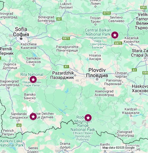 Карта болгарии гугл