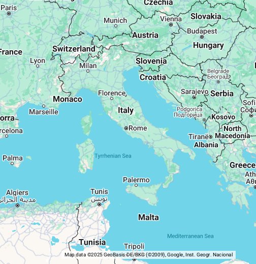 Карта италии google