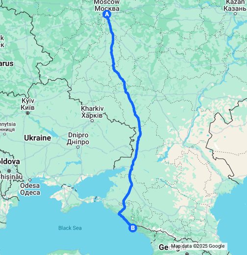 Дорога москва адлер на машине карта