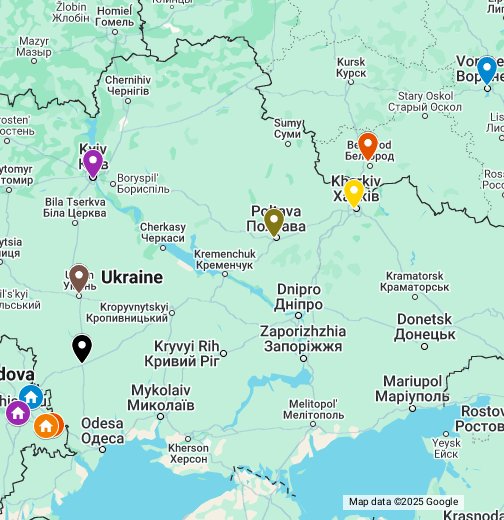 Карта харьков воронеж
