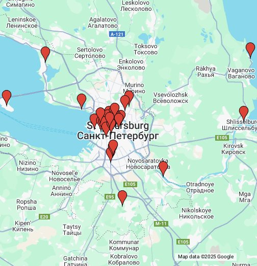 Карта музеев петербурга