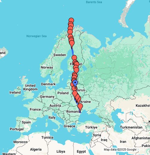 Интерактивная карта дуга струве