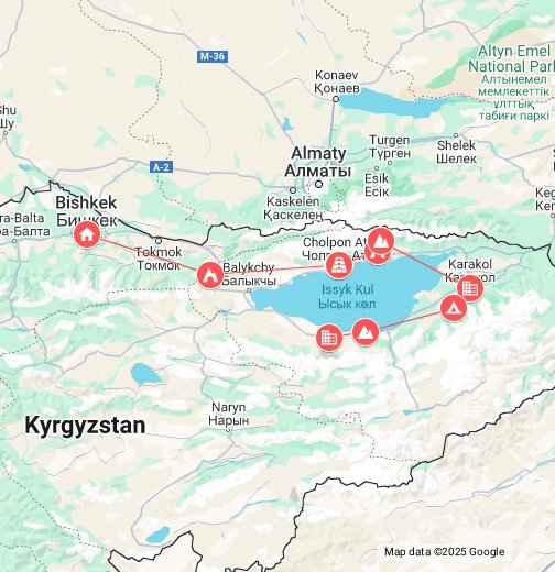 Карта со спутника иссык куль