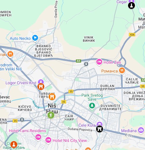 Сербия гугл карта