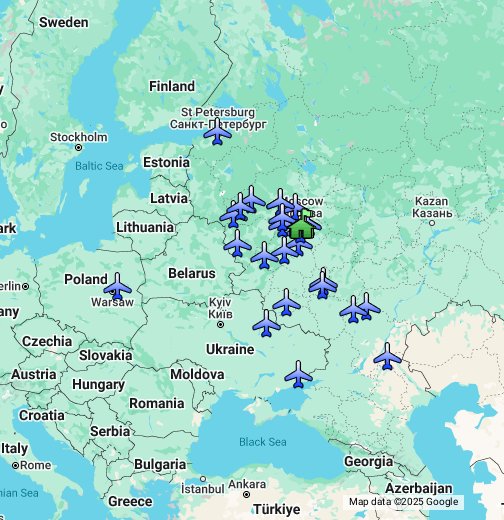 Карта аэропортов европы