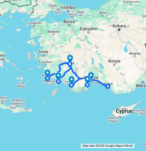 Памуккале на карте турции