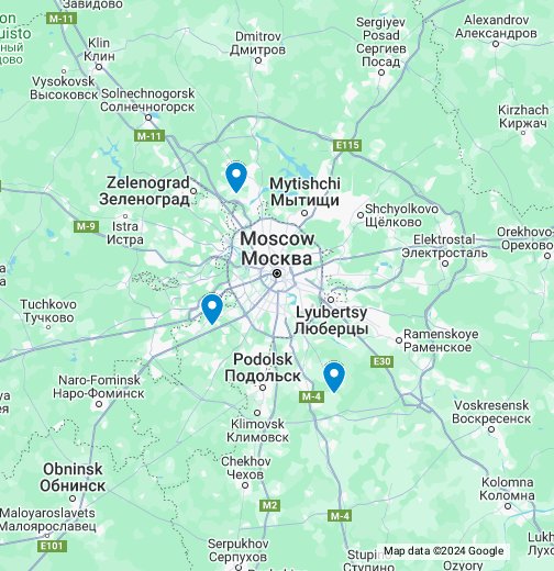 Московские аэропорты на карте