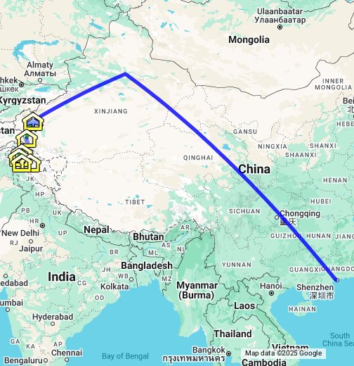 Карта пакистан китай