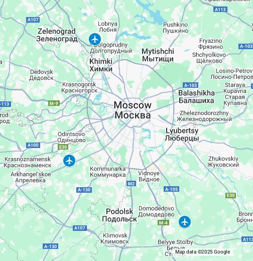Московский авиаузел карта