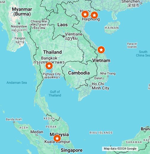 Бангкок куала. Хойан Вьетнам пляжи. Халонг Вьетнам на карте. Хойан на карте. На карте мне Бангкок и Ханой.