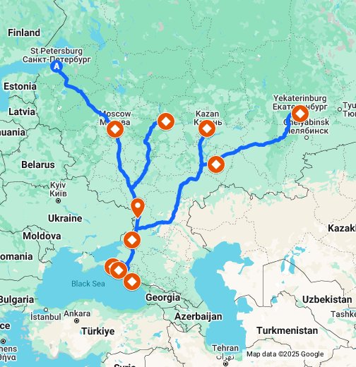 Карта москва анапа сочи